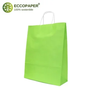 Bolsa Kraft 44x15x50cm biodegradable y económica, ideal para negocios ecológicos.