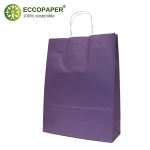 Bolsa Kraft 44x15x50cm sostenible, diseñada para comercios que buscan soluciones ecológicas.