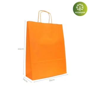 Bolsas Kraft 35x14x44cm ideales para pequeños y grandes comercios.