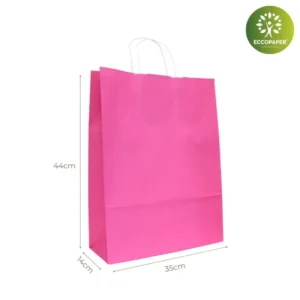 Bolsas Kraft 35x14x44cm prácticas para almacenar productos.