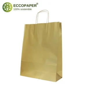 Bolsa Kraft 44x15x50cm resistente y económica, ideal para ropa grande y abrigos.