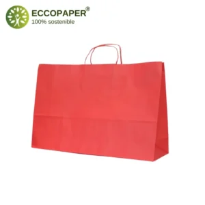 Bolsa Kraft 41x12x32cm asequible y biodegradable, perfecta para empaques sostenibles.