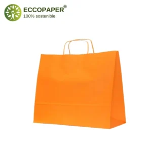 Bolsa Kraft 41x12x32cm sostenible y económica, perfecta para tiendas de complementos.