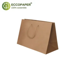 Bolsa de lujo de papel couché 34.5x13x39.5cm perfecta para regalos exclusivos.