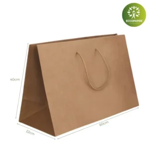 Bolsa de lujo 60x22x40cm resistente para productos premium.