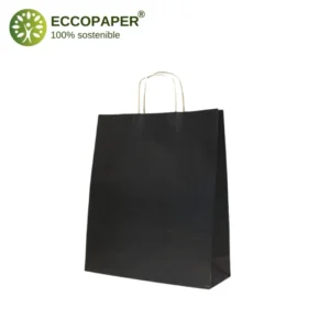 Bolsas Kraft 32x12x42cm para comercios que buscan soluciones respetuosas con el medio ambiente.