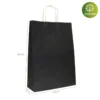 Bolsa Kraft 44x15x50cm sostenible, ideal para comercios comprometidos con el planeta.