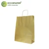 Bolsas Kraft 32x12x42cm hechas de papel kraft con asa de papel retorcido, reutilizables.