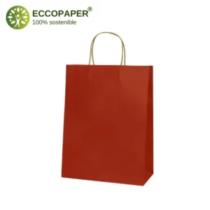 Bolsas Kraft 32x12x42cm ideales para comercios comprometidos con el medio ambiente.