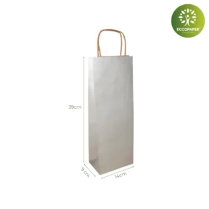 Bolsa biodegradable para botellas 14x9x39cm, precio justo.