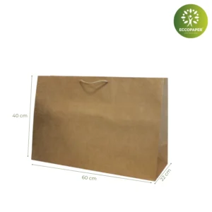 Bolsa de alta gama 60x22x40cm, ideal para tiendas exclusivas y empaques sofisticados.