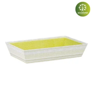 Bandeja Gourmet 27x20x5cm, ideal para servir aperitivos en eventos formales.