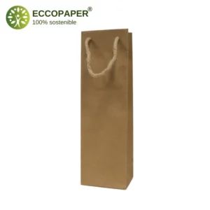 Bolsa económica para botellas 12x9x39cm, biodegradable y reciclable.