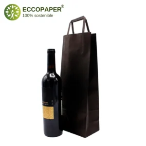 Bolsa reciclada para botellas 14x9x36cm, más barata que García de Pou.