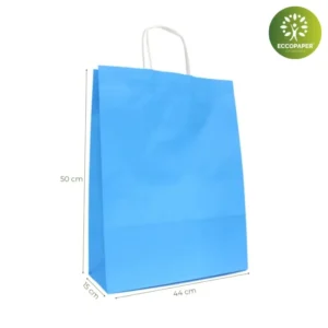 Bolsa Kraft 44x15x50cm económica y resistente, ideal para abrigos y prendas grandes.