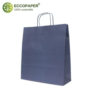 Bolsa Kraft 44x15x50cm reciclable, diseñada para comercios que buscan soluciones ecológicas.