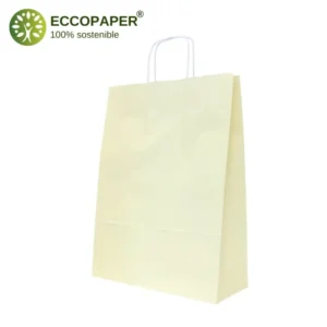 Bolsa Kraft 44x15x50cm económica, ideal para comercios responsables.