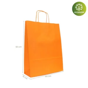 Bolsa Kraft 44x15x50cm sostenible y práctica, perfecta para productos voluminosos.