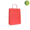 Bolsa Kraft 25x10x32cm para moda y complementos.
