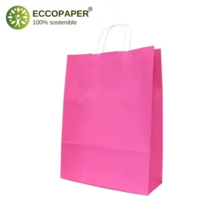 Bolsa Kraft 44x15x50cm reciclable, ideal para empaques de alta capacidad.