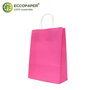 Bolsa Kraft 25x10x32cm en papel reciclable.