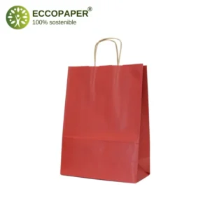 Bolsa Kraft 25x10x32cm perfecta para regalos ecológicos.