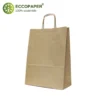 Bolsa Kraft ecológica 18x8x24cm, ideal para regalar en blanco, rojo o verde oscuro