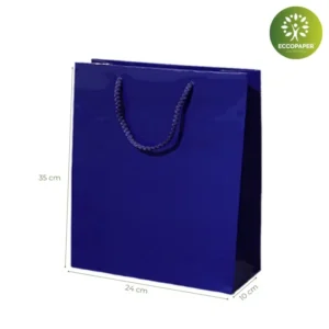 Bolsa de lujo 24x10x35cm resistente y sostenible para regalos premium.