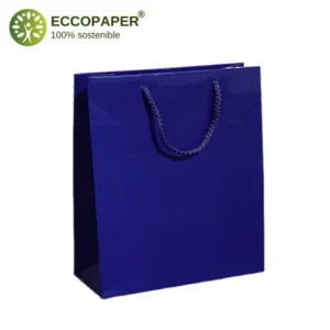 Bolsa de papel premium 24x10x35cm perfecta para destacar en empaques de lujo.