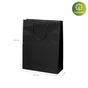 Bolsa de lujo 24x10x35cm ideal para regalos y productos exclusivos de moda.