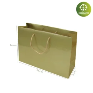 Bolsa de lujo 35x12x24cm perfecta para destacar productos grandes en boutiques.