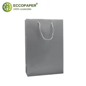 Bolsa de papel couché 24x10x35cm perfecta para destacar en el mercado de lujo.