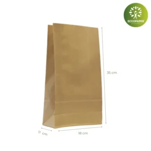 Bolsa SOS 18x11x35cm, perfecta para tiendas de comida rápida y restaurantes.