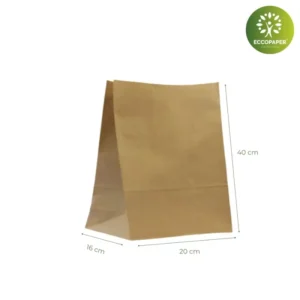 Bolsa SOS 20x16x40cm, ideal para productos grandes y envíos a domicilio de alimentos.