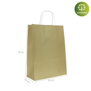 Bolsa Kraft 25x10x32cm en varios colores.