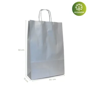 Bolsa Kraft 44x15x50cm resistente y ecológica, ideal para negocios responsables.