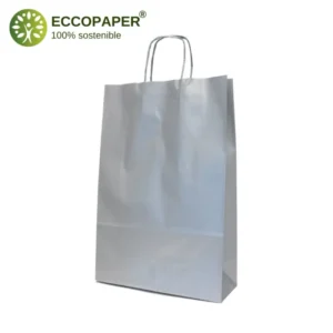 Bolsa Kraft 44x15x50cm biodegradable y versátil, diseñada para tiendas de regalos y complementos.