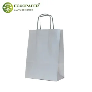 Bolsa Kraft resistente 18x8x24cm, excelente para tiendas y productos ecológicos en kraft natural o negro