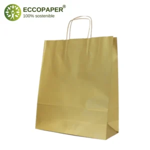 Bolsa Kraft 44x15x50cm económica y práctica, perfecta para empaques en todo tipo de comercio.