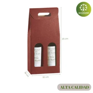 Estuches para Botellas 18x9x38.5cm ideales para mercados sostenibles y locales.