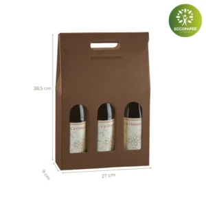 Estuches para Botellas 27x9x38.5cm con diseño sostenible y único.