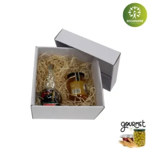 Destaca tu marca con las Cajas Gourmet 20.5x20.5x12cm hechas de cartón reciclado.