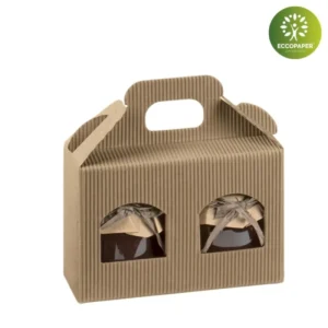 Cajas Gourmet 17x8x12cm resistente y sostenible para productos gourmet grandes.