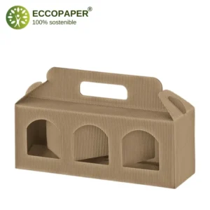 Cajas Gourmet 25x8x9cm hecha de cartón reciclado, ideal para productos delicados.