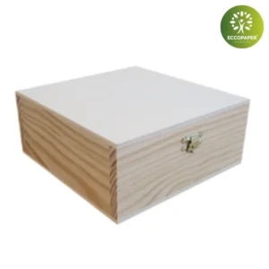 Cajas de Madera 15x15x7cm para productos exclusivos.