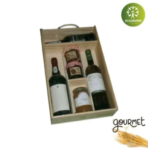 Estuche Botellas Gourmet 27x9x45cm para vinos exclusivos.