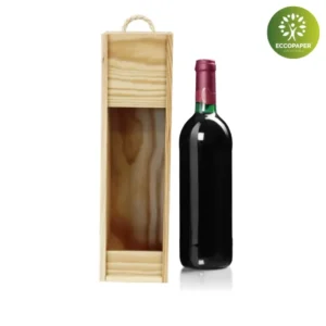 Estuche de Madera para Botellas 10x9x35cm para productos gourmet exclusivos.