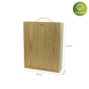 Cajas de Madera 28x9x35cm para tiendas de lujo.