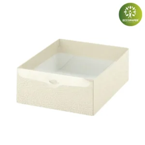 Cajas sostenible para pastelería 25x19x8cm, perfecta para productos gourmet.