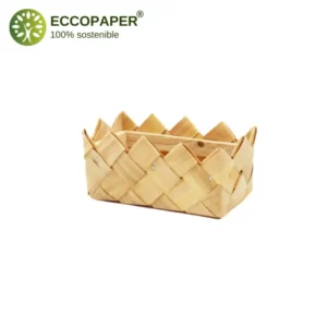 Cesta Fibra de Madera 14x7x8cm ideal para San Valentín y regalos de pareja.